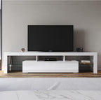 White TV Unit High Gloss Finish with Drawer – 190cm