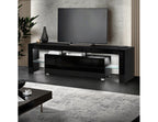 LED TV Stand Entertainment Unit TV Cabinet LED 160cm Black