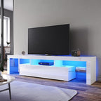 White TV Unit High Gloss Finish with Drawer – 190cm