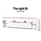 White TV Unit High Gloss Finish with Drawer – 190cm