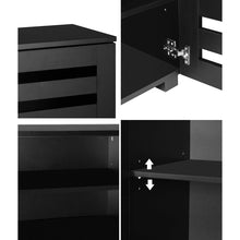 Load image into Gallery viewer, Modern Black 2 Doors Shoes Rack Shoe Storage Cabinet Organiser Shelf
