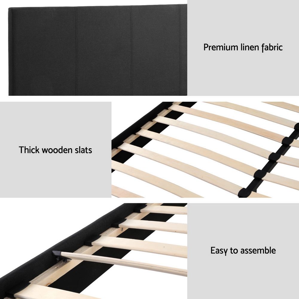 Bed Frame Queen Size Charcoal NEO