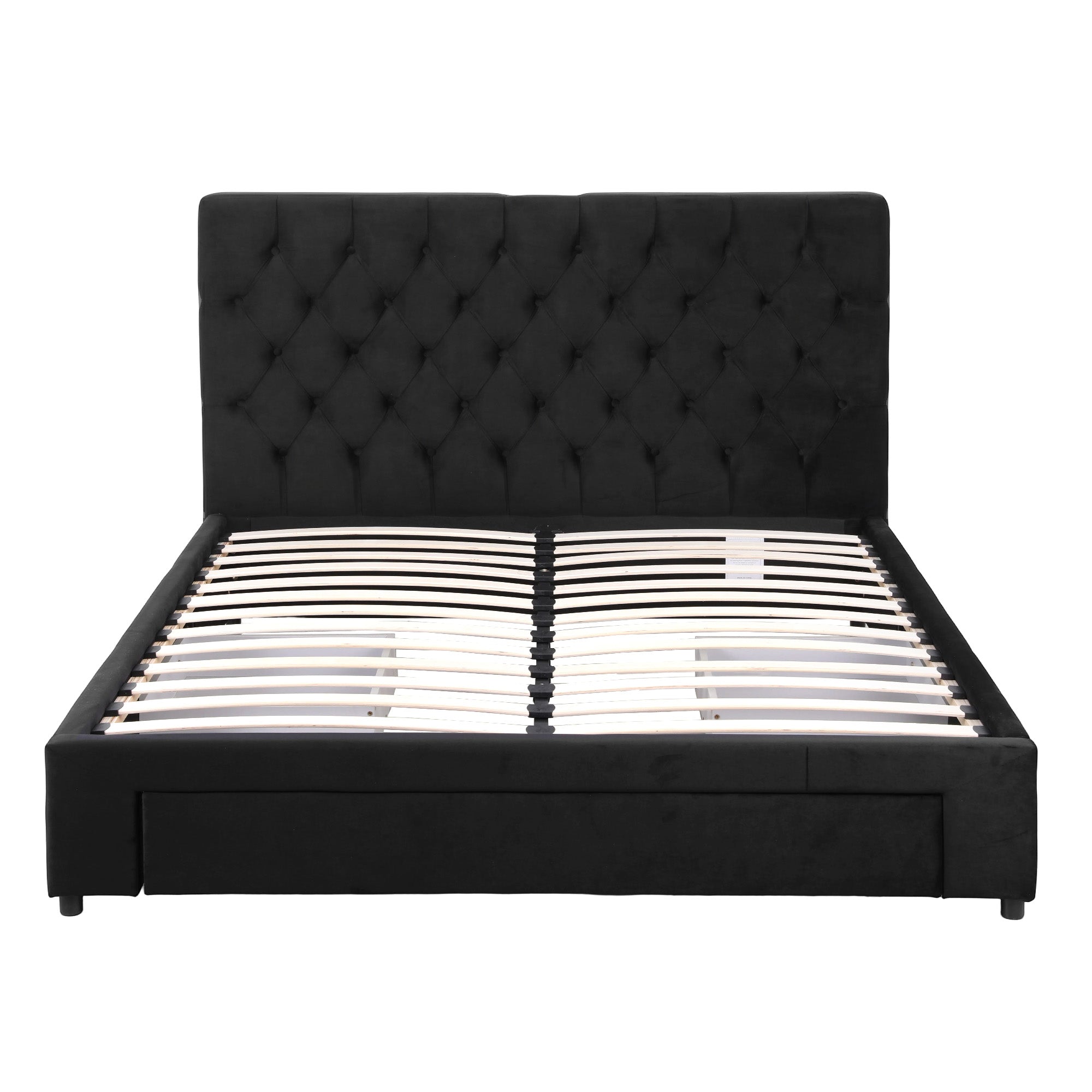 Queen Bed Frame Storage Charging Station Upholstered 3 Drawers USB Type-C