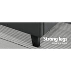 Bed Frame Queen Size Charcoal TINO