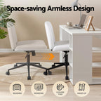 Office Desk & Chair Set 150cm Computer Desk with 6 Storage Shelves & Ergonomic Cross Legged Chair Armless Cross PU Leather Office Chair with Wheels