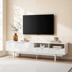 Modern  TV Unit Entertainment Unit Storage Cabinet Drawer 200cm White