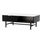 Modern Coffee Table Drawer Storage Drawer Black