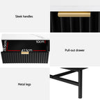 Modern Coffee Table Drawer Storage Drawer Black