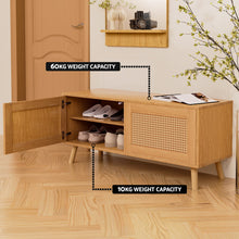 Load image into Gallery viewer, Artiss Shoe Bench Up to 10 Pairs Rattan Starlyn
