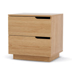 Bedside Table 2 Drawers Nightstand Pine