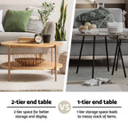 Coffee Table 2-Tier Round Wood