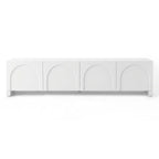Modern Sleek Look TV Unit Entertainment Unit Storage Cabinet Adjustable Shelf White