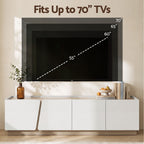Modern TV Unit Storage Cabinet Living Room Furniture White & Oak