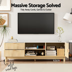 TV Unit & Coffee Table Set Storage Drawers Pine