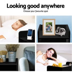 2X Bedside Table 1 Drawer with Shelf - FARA Black