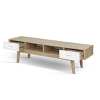 Modern Scandinavian TV Cabinet Entertainment Unit 180cm Oak