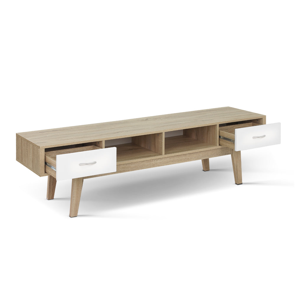 Modern Scandinavian TV Cabinet Entertainment Unit 180cm Oak