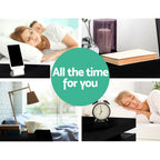 Bedside Table LED 3 Drawers - COLEY Black