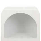 Bedside Table Shelves Side End Table Storage Nightstand White ARCHED