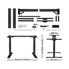 Load image into Gallery viewer, Artiss Standing Desk Motorised Dual Motor Walnut 140CM
