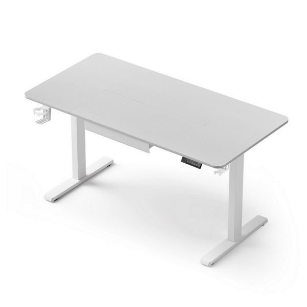 Electric Standing Desk 140cm Adjustable Height Motorised Home Office Desk Drawer