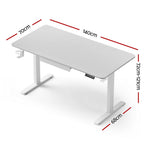 Electric Standing Desk 140cm Adjustable Height Motorised Home Office Desk Drawer
