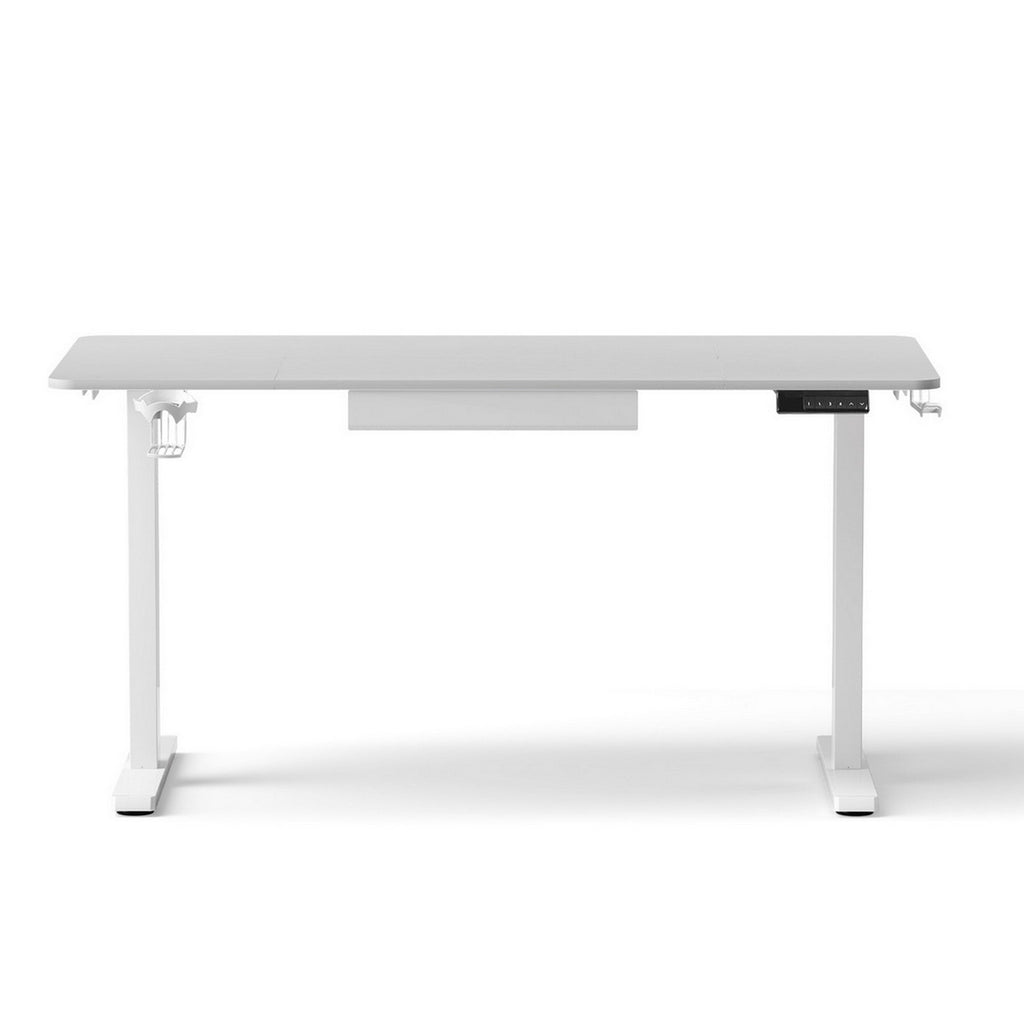 Electric Standing Desk 140cm Adjustable Height Motorised Home Office Desk Drawer