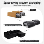 Modular Sectional Sofa Bed Convertible L-Shaped Couch with Deep Seat for Living Room