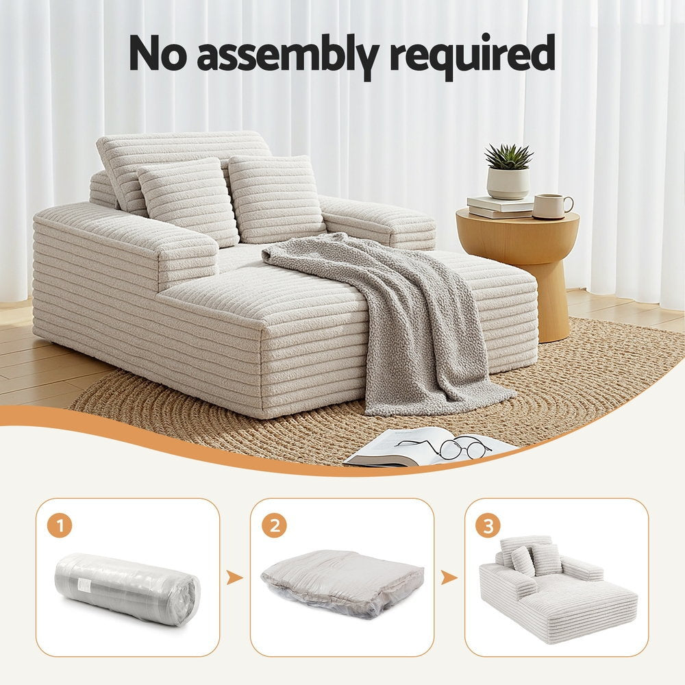 Sofa Bed Lounge Chair Recliner Couch Reading Chairs Sleeper Cloud Sofas Faux Fur Fabric