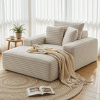 Sofa Bed Lounge Chair Recliner Couch Reading Chairs Sleeper Cloud Sofas Faux Fur Fabric