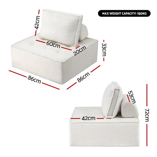 3 Floor Sofa Lounge Chair with Pillow