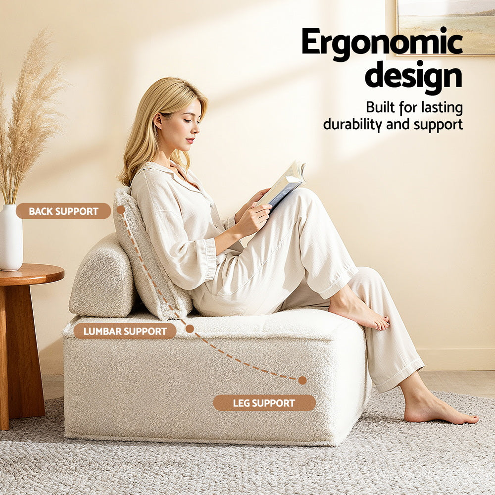 3 Floor Sofa Lounge Chair with Pillow