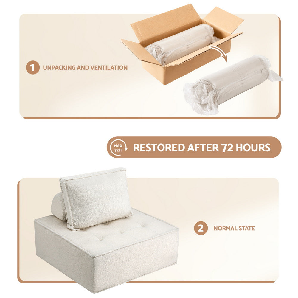 Floor Sofa Lounge Chair 5 Seater with Pillow