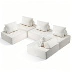 Floor Sofa Lounge Chair 5 Seater with Pillow