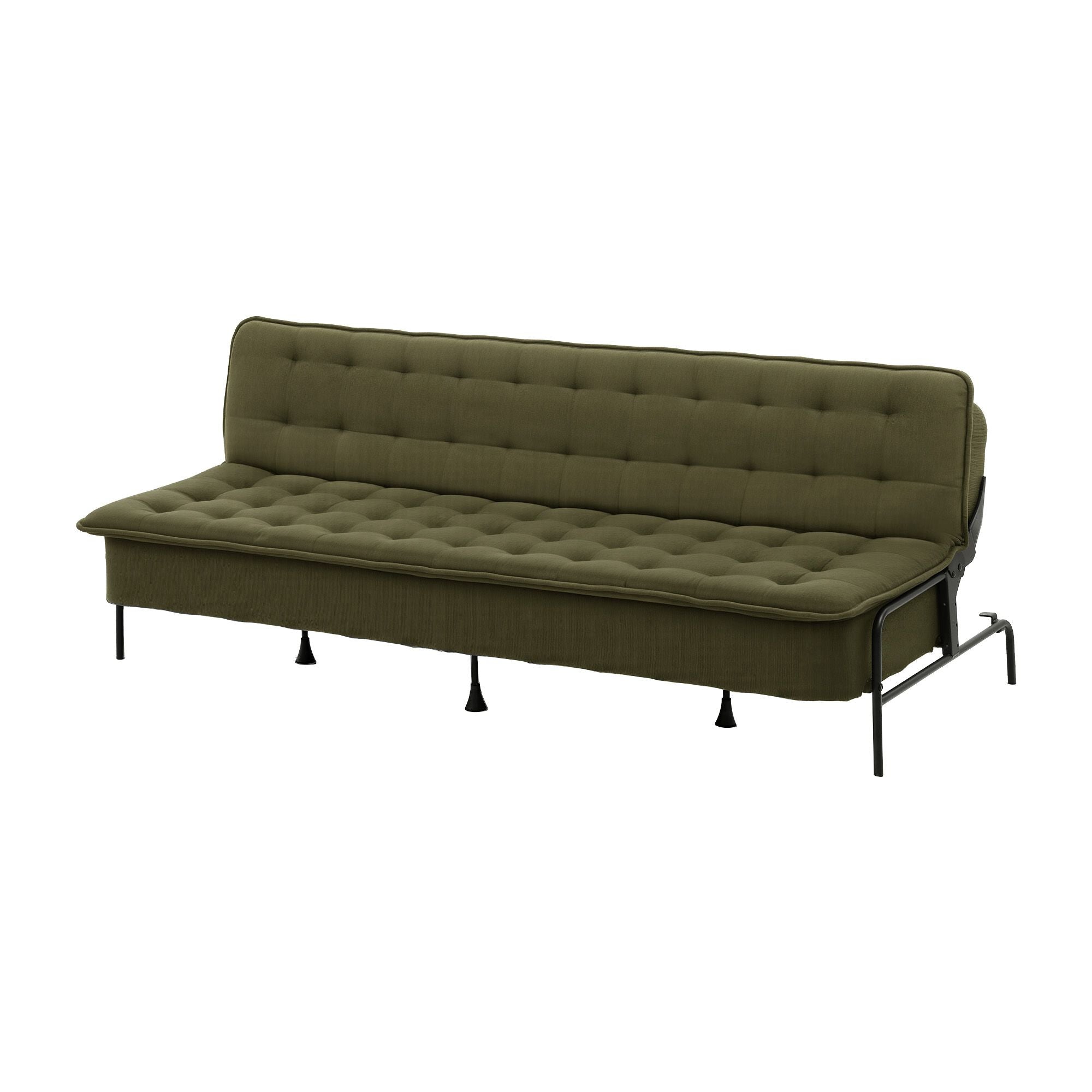 Sofa Bed, 1.9m 3-Seater Soft Innerspring Adjustable Couch Futon Chair for Apartment Dorm Living Room Office Study Bedroom, Green