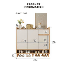 Load image into Gallery viewer, White Modern Style Shoe Cabinet Storage Cabinet
