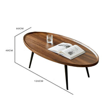 Load image into Gallery viewer, Coffee Table Living Room Accent Oval Table Contemporary Style Leisure Tea Table
