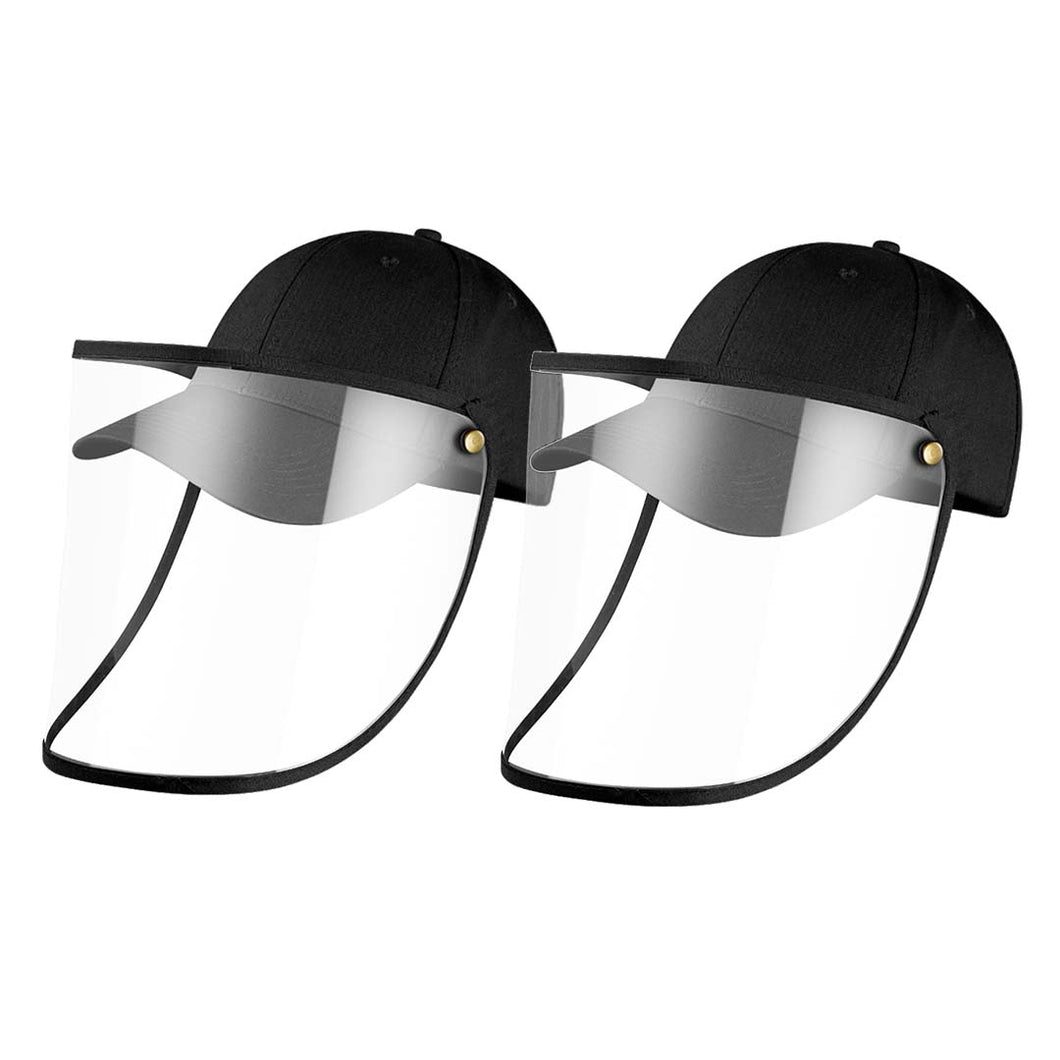 2X Outdoor Protection Hat Anti-Fog Pollution Dust Protective Cap Full Face HD Shield Cover Kids Black