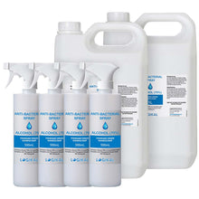 Load image into Gallery viewer, 2X 5L and 4X 500ML Standard Grade Disinfectant Anti-Bacterial Alcohol Spray Bottle Refill Kit
