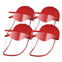 Load image into Gallery viewer, 4X Outdoor Protection Hat Anti-Fog Pollution Dust Protective Cap Full Face HD Shield Cover Kids Red
