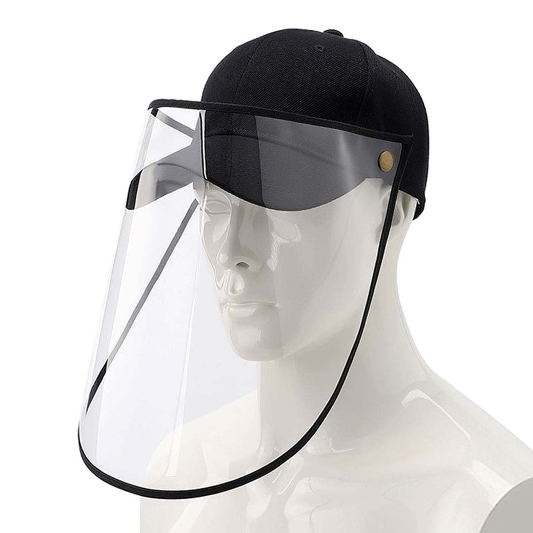 Outdoor Protection Hat Anti-Fog Pollution Dust Protective Cap Full Face HD Shield Cover Adult Black