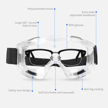 Load image into Gallery viewer, 4X Clear Protective Eye Glasses Safety Windproof Lab Goggles Eyewear
