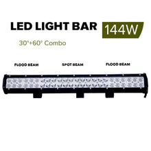 Load image into Gallery viewer, 2X 23inch 144W Cree Led Light Bar Spot Flood Light 4x4 Offroad Work Ute Atv 12v 24v
