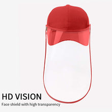Load image into Gallery viewer, Outdoor Protection Hat Anti-Fog Pollution Dust Protective Cap Full Face HD Shield Cover Kids Red
