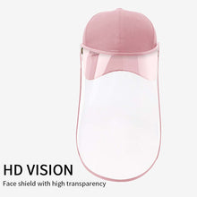Load image into Gallery viewer, 2X Outdoor Protection Hat Anti-Fog Pollution Dust Protective Cap Full Face HD Shield Cover Kids Pink
