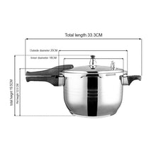 Load image into Gallery viewer, 8L Commercial Grade Stainless Steel Pressure Cooker With Seal
