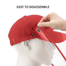 Load image into Gallery viewer, 2X Outdoor Protection Hat Anti-Fog Pollution Dust Protective Cap Full Face HD Shield Cover Kids Red
