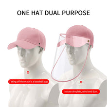 Load image into Gallery viewer, Outdoor Protection Hat Anti-Fog Pollution Dust Protective Cap Full Face HD Shield Cover Kids Pink
