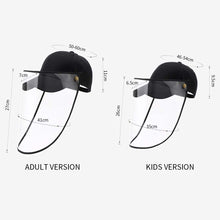 Load image into Gallery viewer, 4X Outdoor Protection Hat Anti-Fog Pollution Dust Protective Cap Full Face HD Shield Cover Kids Black
