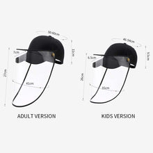 Load image into Gallery viewer, 2X Outdoor Protection Hat Anti-Fog Pollution Dust Protective Cap Full Face HD Shield Cover Adult Black
